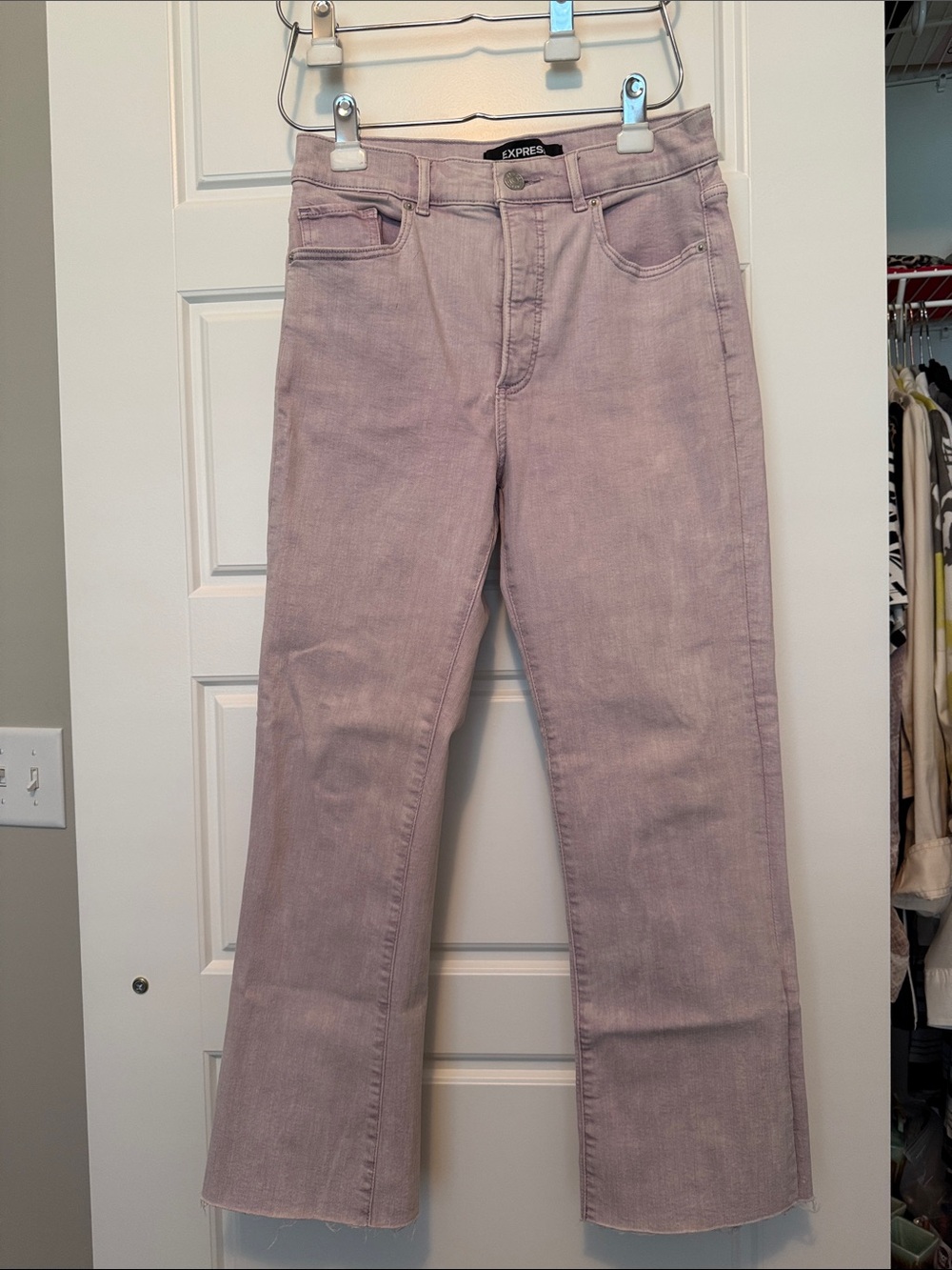 Express Lavender Wide-Leg Jeans for Women